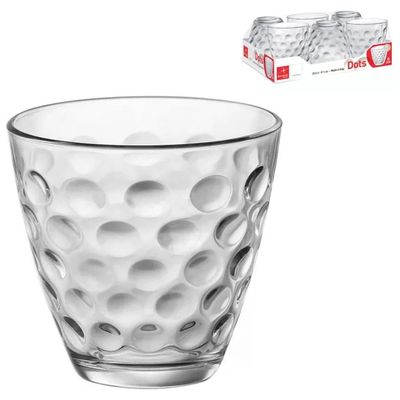 Bormioli Rocco Dots Set 6 Bicchieri da Acqua 250 ml