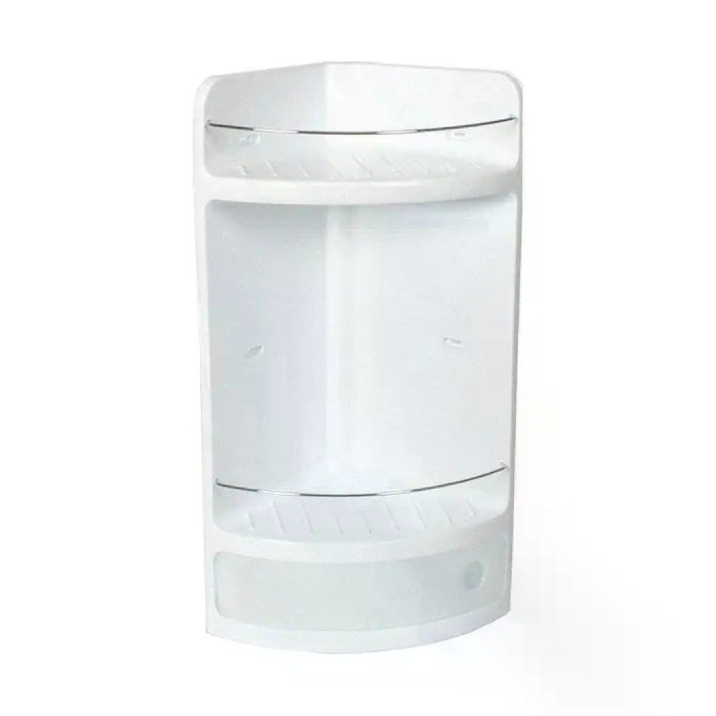 TATAY 4432001 Armadietto Angolare da Bagno Bianco, 20 × 20 × 50 cm