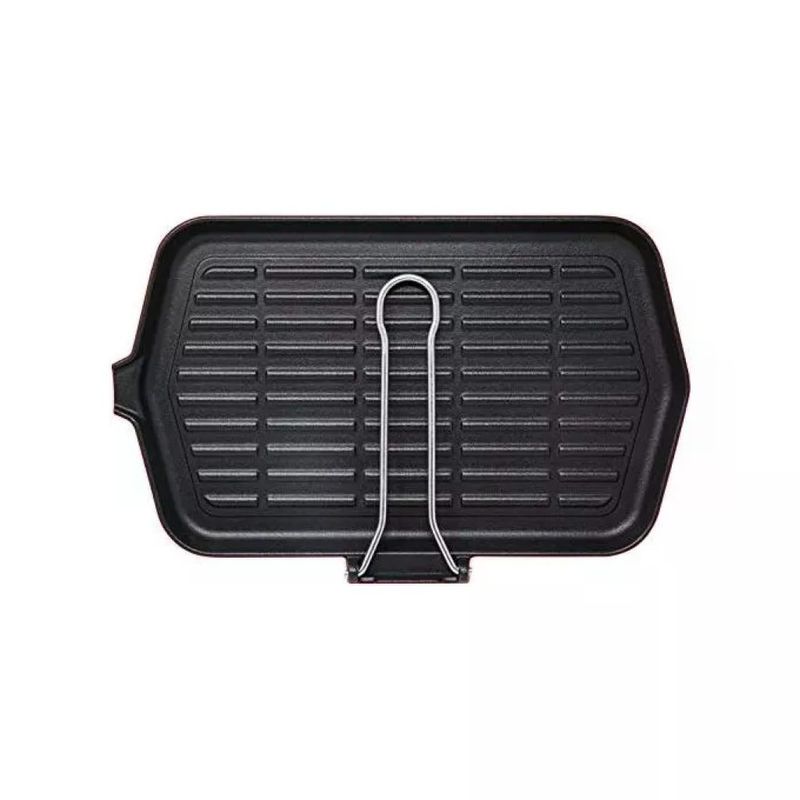 ILSA Dietella bistecchiera in ghisa smaltata 23 x 36 cm, per induzione, nera