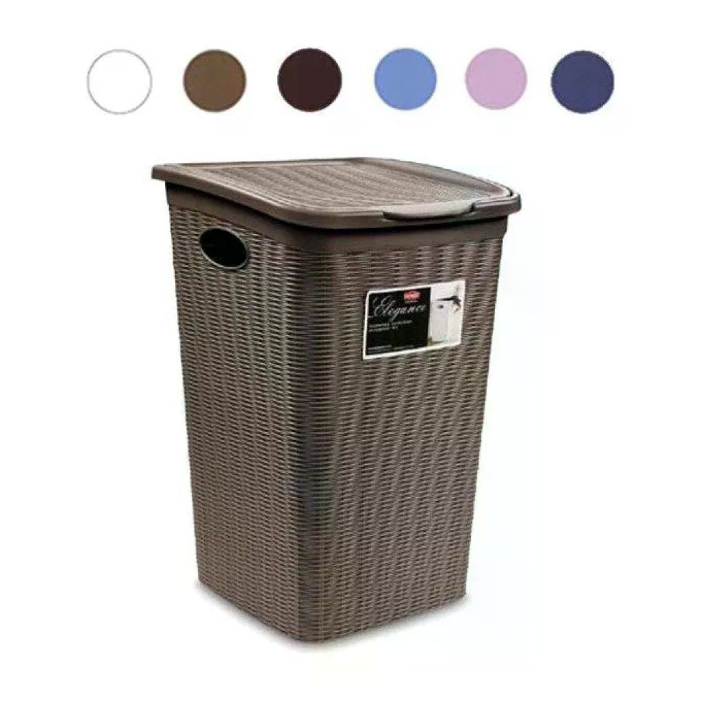 Stefanplast Elegance Cesta Portabiancheria 50 L Moka con Coperchio Stefanplast Elegance Cesta Portabiancheria 50 L Moka con Coperchio