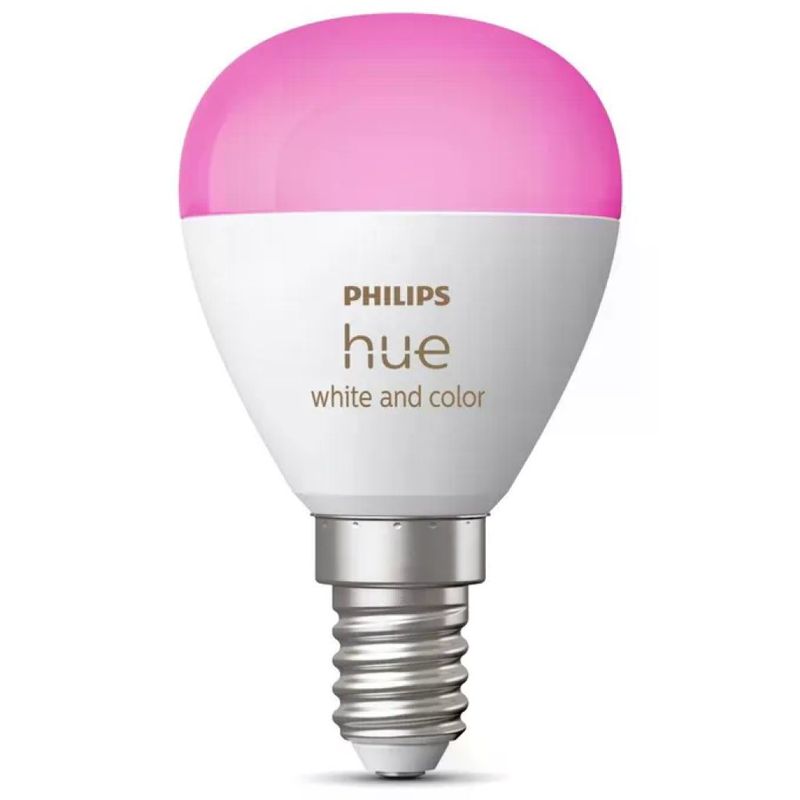 Philips Hue White and Color Ambiance – Lampadina LED intelligente E14, 5,1 W, 470 lm