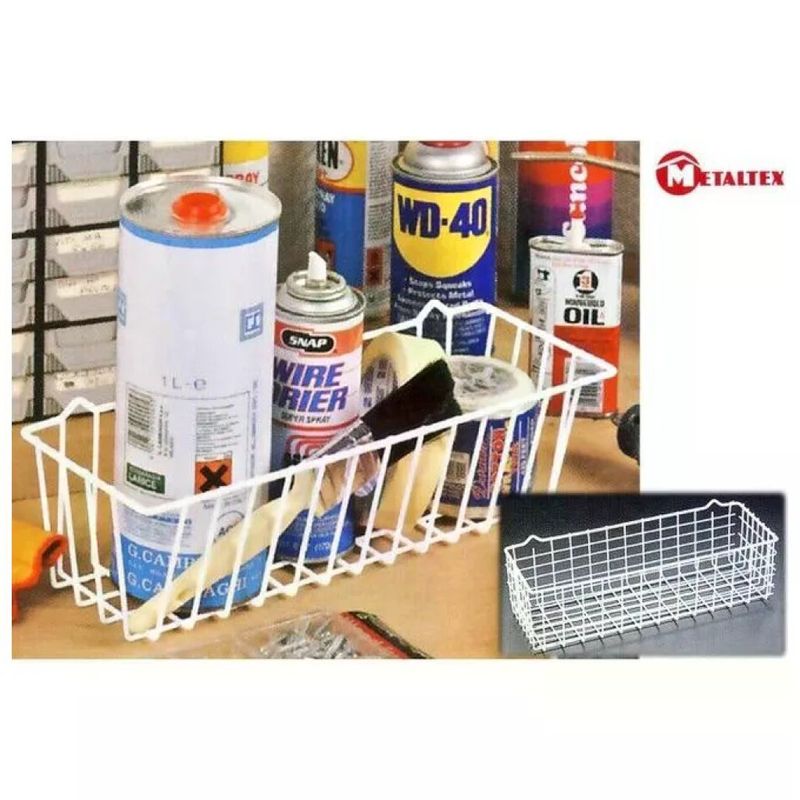 Metaltex Pandino 361700 – Cestello multiuso bianco 33 × 12 × 9 cm