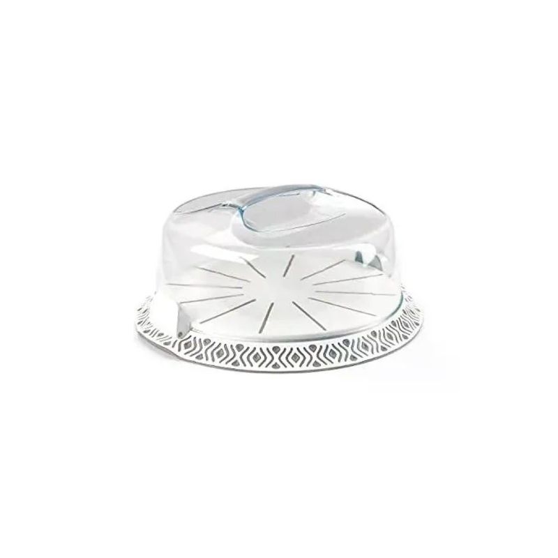 Stefanplast Tosca Porta Torta con Coperchio, Tortora, 36 cm