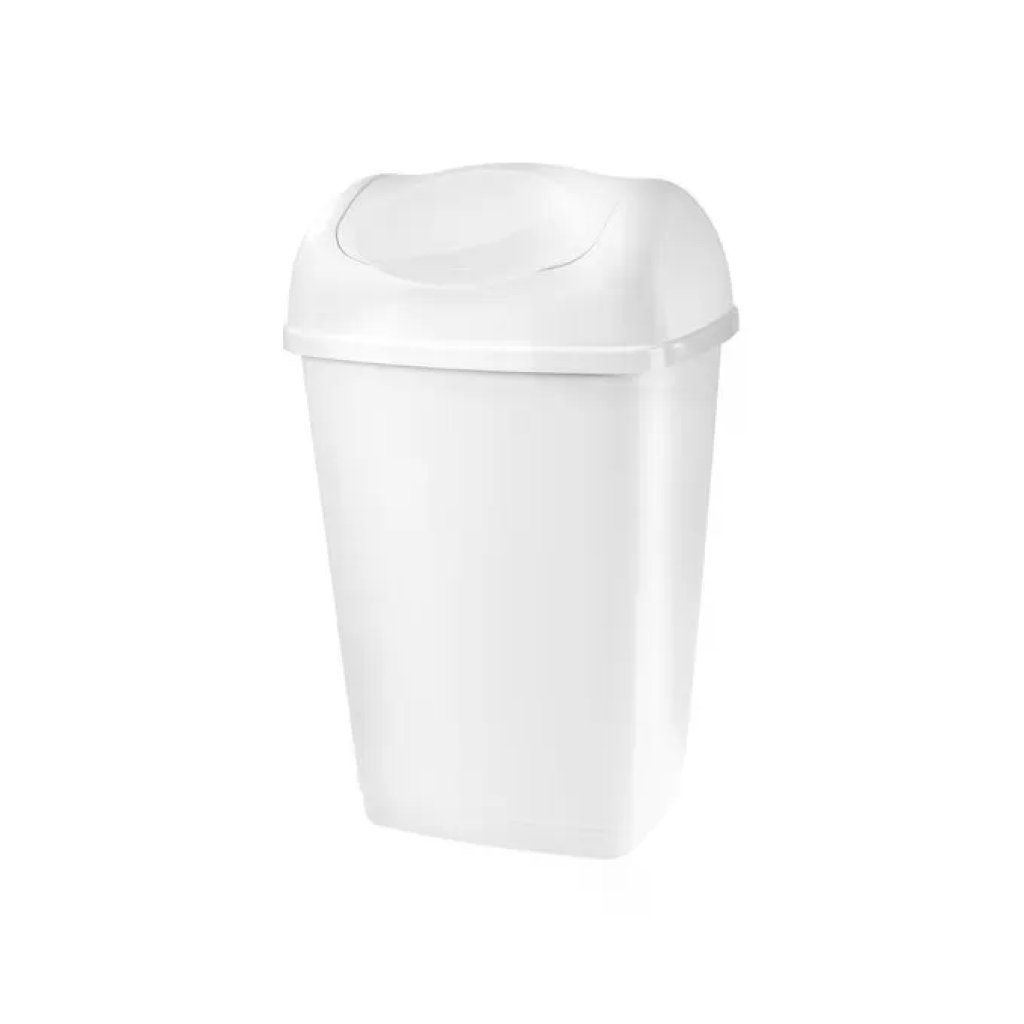 Tontarelli Grace Pattumiera Bianca 50 L con Coperchio Basculante