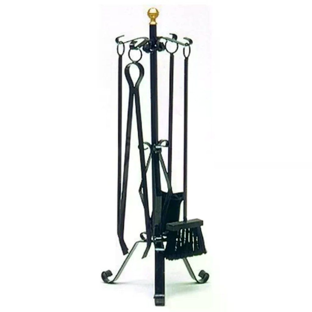 VIGOR-BLINKY Set Attrezzi per Camino in Ferro Battuto Medio, 22 x 58 cm