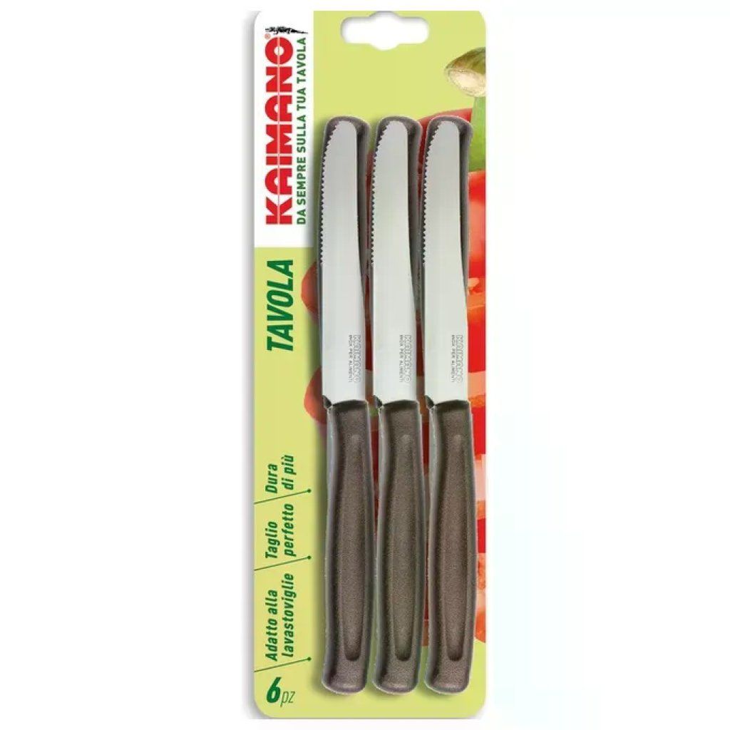 Fiskars Dinamik – Set 6 coltelli da tavola marroni