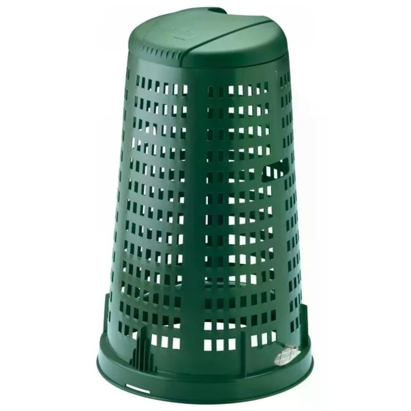 Stefanplast Trespolo Portarifiuti con Coperchio 100 L Verde