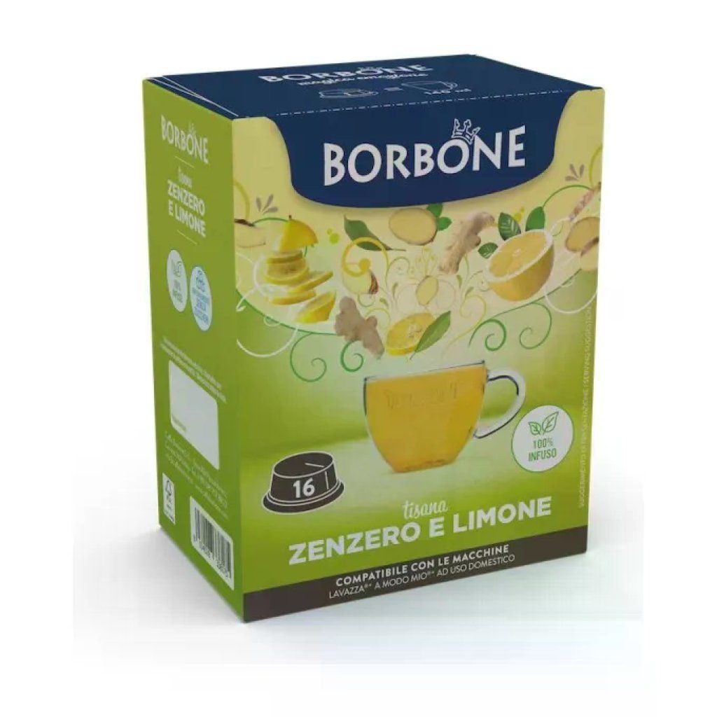 Caffè Borbone Tisana Zenzero e Limone, 96 Capsule Compatibili Lavazza A Modo Mio Caffè Borbone Tisana Zenzero e Limone, 96 Capsule Compatibili Lavazza A Modo Mio