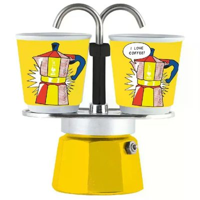 Bialetti Mini Express Lichtenstein Gialla per 2 Tazze