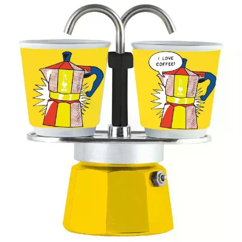 Bialetti Mini Express Lichtenstein Gialla per 2 Tazze