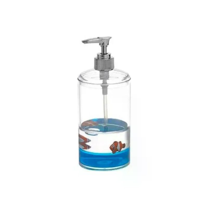 Gedy Pyxis dosasapone liquido da appoggio 250 ml, trasparente con decoro acquario