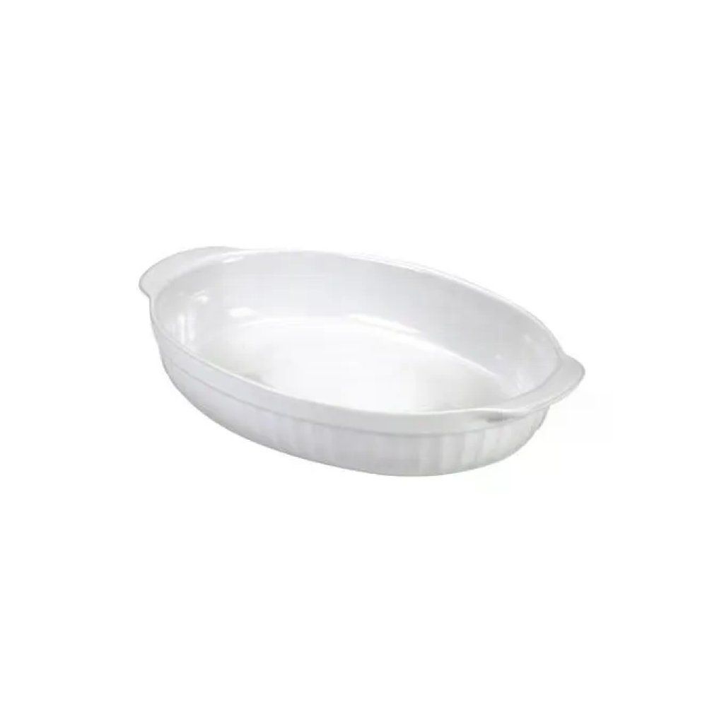 Guardini pirofila ovale in ceramica bianca 30 x 18 cm