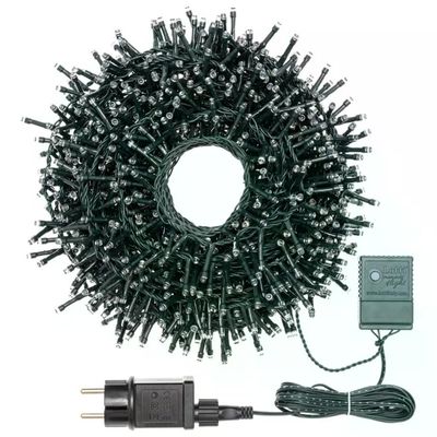 LOTTI IMPORTEX Lotti 34808 Catena Nastro Minicluster 1000 LED Bianco Caldo 5mm 8 Giochi Timer 20,5 m colore Verde LOTTI IMPORTEX Lotti 34808 Catena Nastro Minicluster 1000 LED Bianco Caldo 5mm 8 Giochi Timer 20,5 m colore Verde