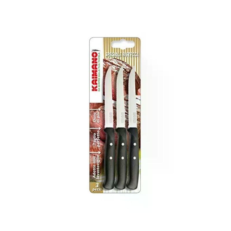 FISKARS Premium Nero – Set 3 Coltelli da Bistecca