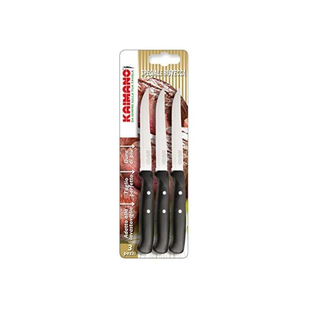 FISKARS 1023378 – Set di 3 coltelli da bistecca neri FISKARS 1023378 – Set di 3 coltelli da bistecca neri