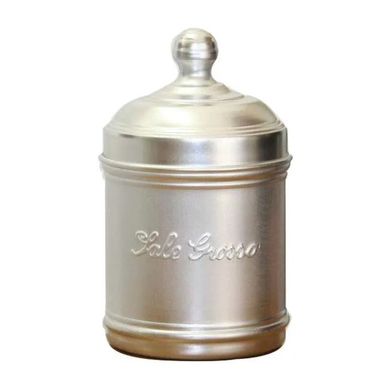 Ottinetti Barattolo per Sale Grosso in Alluminio Opaco, 0,94 L