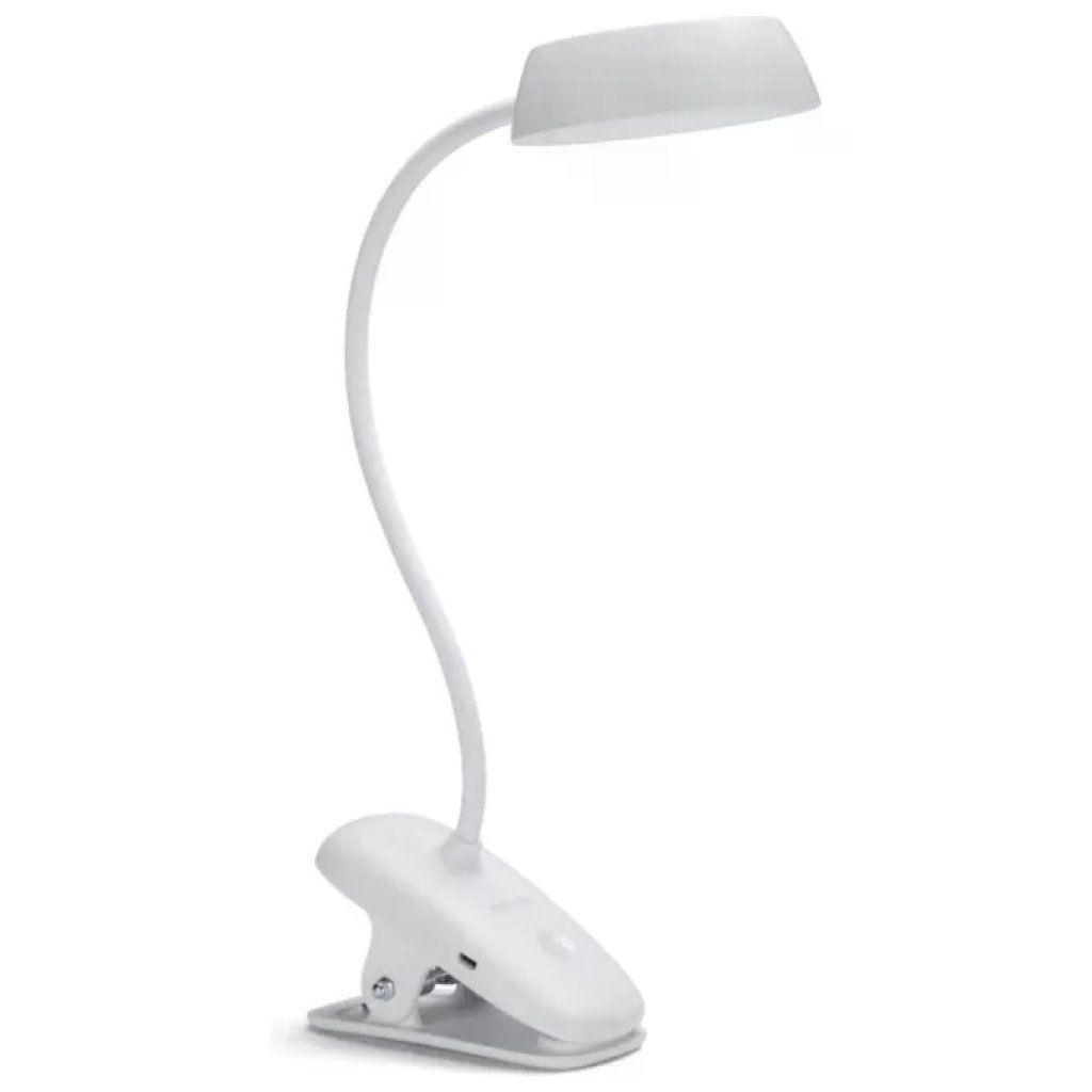 Philips Donutclip – Lampada LED da Scrivania a Morsetto, 3 W, Bianca