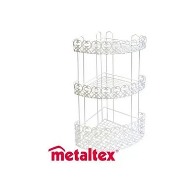 Metaltex Florenz Line Mensola Angolare 3 Ripiani Bianca