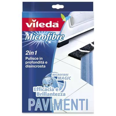 Vileda Panno Pavimenti in Microfibra 2in1, 50 x 40 cm, Blu