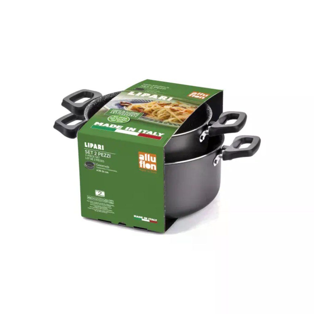 Moneta Lipari Set 2 Casseruole Antiaderenti 20 e 24 cm