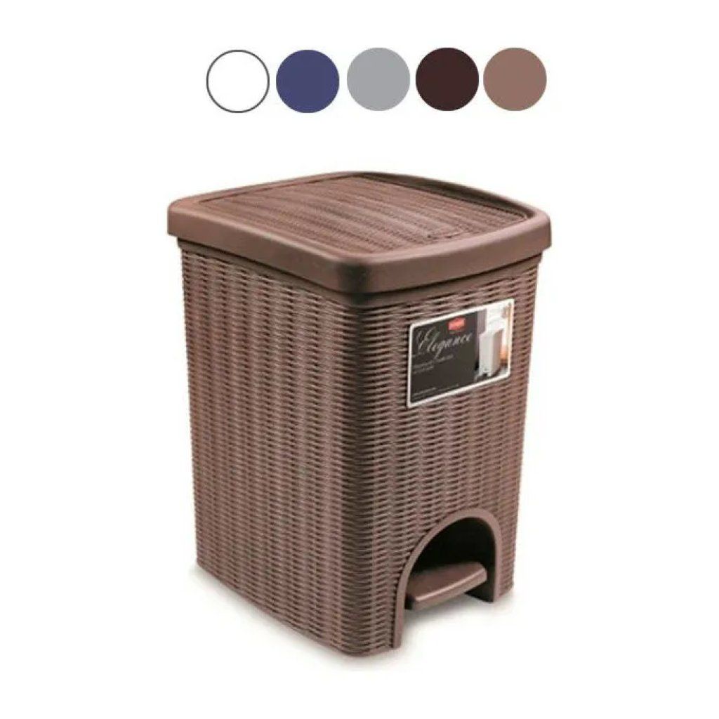 Stefanplast Elegance Pattumiera a Pedale 20 L Effetto Rattan Grigia Stefanplast Elegance Pattumiera a Pedale 20 L Effetto Rattan Grigia