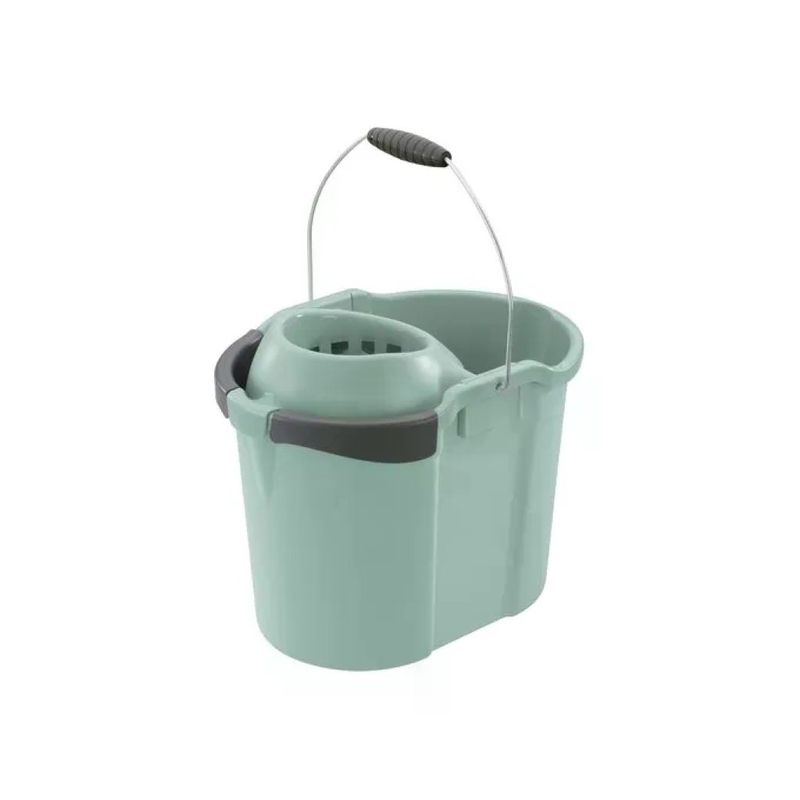 Tontarelli Aurora Secchio per Mocio con Strizzatore, Salvia Tontarelli Aurora Secchio per Mocio con Strizzatore, Salvia