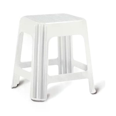 Giganplast 7590M Novanta Sgabello in Polipropilene Portata 150 Kg 42x34x42 cm colore Bianco