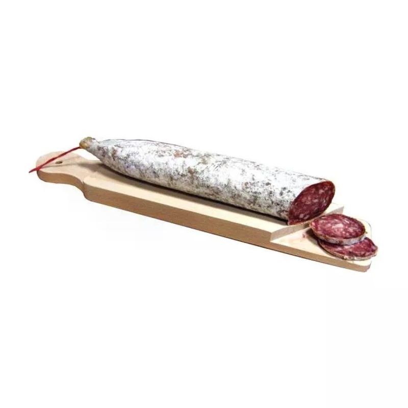 YEPPON Tagliere in Legno di Faggio per Salame 37 x 7,5 cm