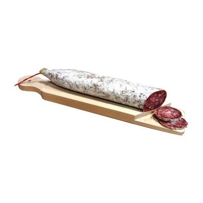 YEPPON Tagliere in Legno di Faggio per Salame 37 x 7,5 cm