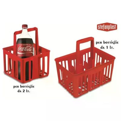 Stefanplast Cestello Portabottiglie Rosso a 6 Posti Stefanplast Cestello Portabottiglie Rosso a 6 Posti