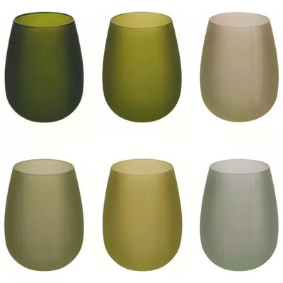 VDE TIVOLI 1996 Villa d’Este Happy Hour – Set 6 Bicchieri Acqua 600 ml, Effetto Ghiaccio Verde
