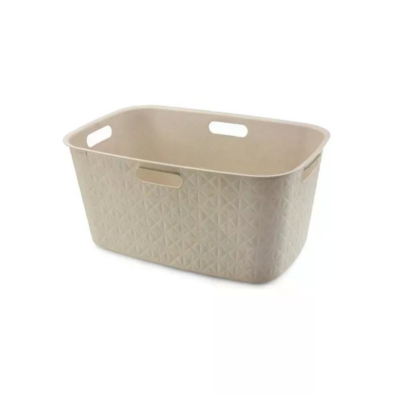 Curver Softex Cesta Portabiancheria 45 L Bianca, 70% Riciclata