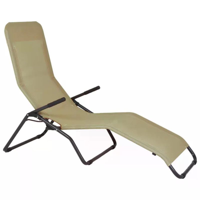 SICIGNANO Sdraio chaise longue Sicignano antracite con telo senape