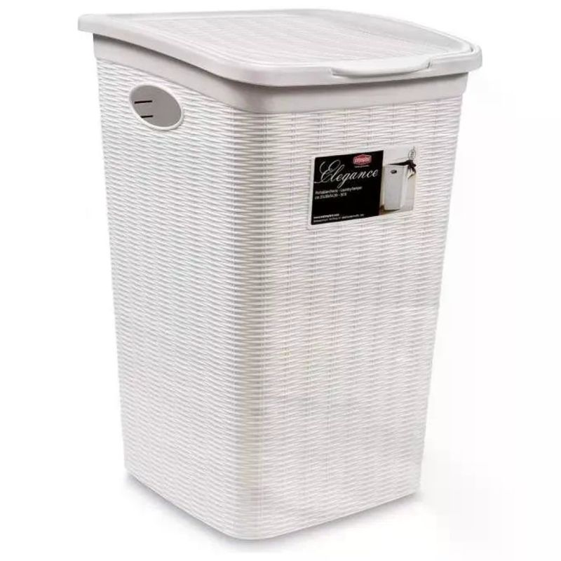 Stefanplast Elegance – Cesto portabiancheria 50 L bianco