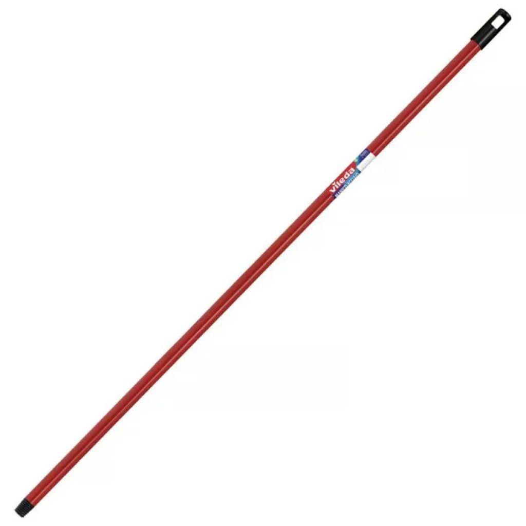Vileda Manico per Scopa in Acciaio Rosso, 130 cm