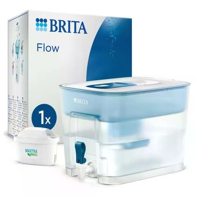 BRITA Flow Distributore Filtrante per Acqua 8,2 L con Rubinetto e Filtro MAXTRA PRO