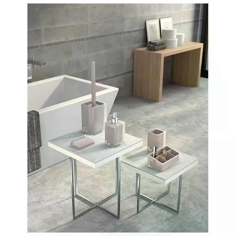 Gedy Rainbow RA3366 Porta Scopino WC da Appoggio Tortora Chiaro