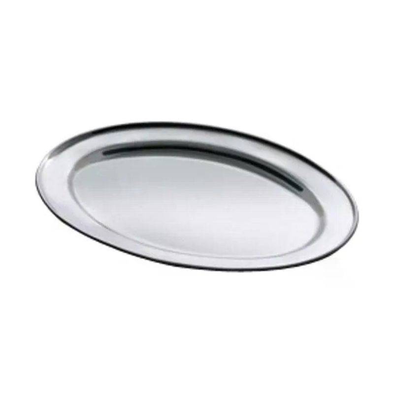 Salvinelli Vassoio Ovale in Acciaio Inox 18/C, 45 cm