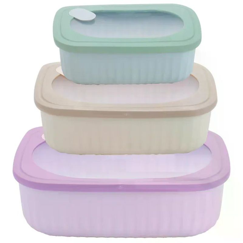 Pedrini Lillo – Set 3 contenitori rettangolari con coperchio