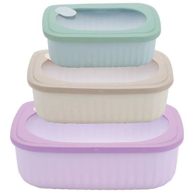 Pedrini Lillo 04GD268 – Set di 3 Contenitori Rettangolari con Coperchio