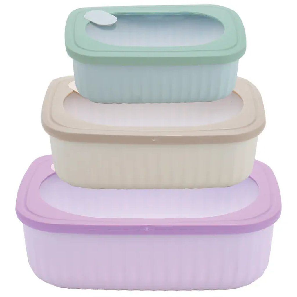 Pedrini Lillo 04GD268 Set 3 Contenitori Rettangolari con Coperchio Pedrini Lillo 04GD268 Set 3 Contenitori Rettangolari con Coperchio
