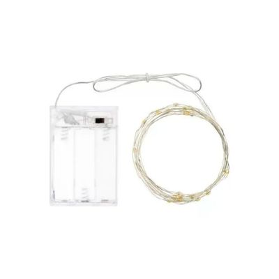 LOTTI Catena luminosa 20 MicroLED bianco freddo, 2 m, a batterie