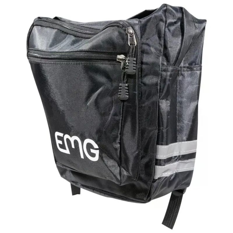 ELETRIC MOVING GREEN EMG Borsa Doppia per Bicicletta 30 Litri Nera