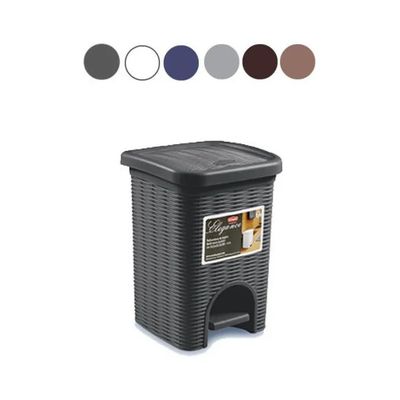 Stefanplast Elegance Pattumiera a Pedale 6 L Grigio Effetto Rattan Stefanplast Elegance Pattumiera a Pedale 6 L Grigio Effetto Rattan
