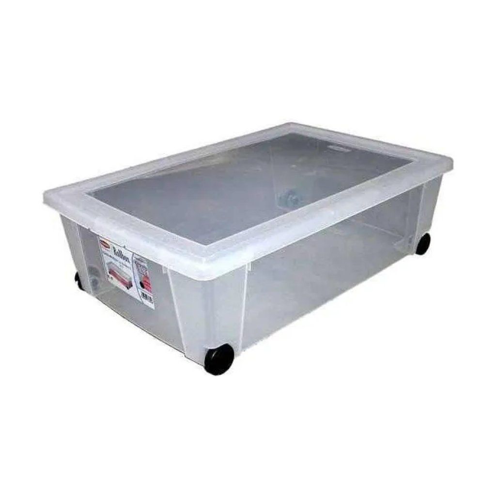 Stefanplast Rollbox contenitore trasparente con ruote 59 × 39 × 18 cm