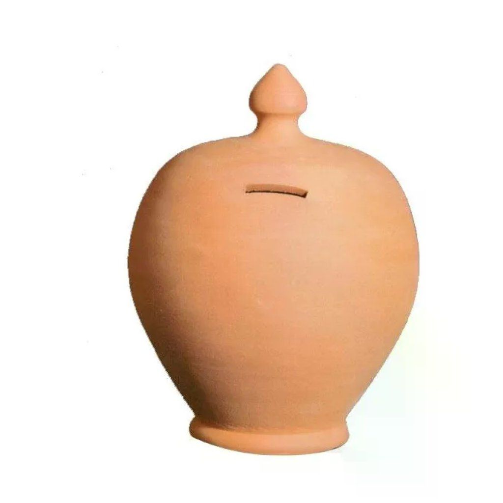 COLI Salvadanaio Tondo in Terracotta 15 × 20 cm COLI Salvadanaio Tondo in Terracotta 15 × 20 cm