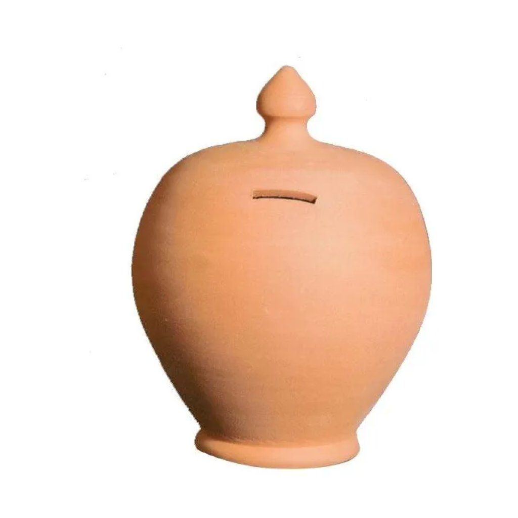 COLI Salvadanaio Tondo in Terracotta Grezza 15 × 20 cm COLI Salvadanaio Tondo in Terracotta Grezza 15 × 20 cm