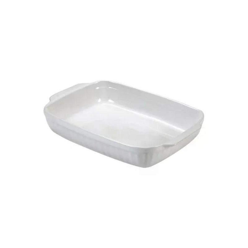 Guardini Pirofila Rettangolare in Ceramica Bianca 22 x 14 cm