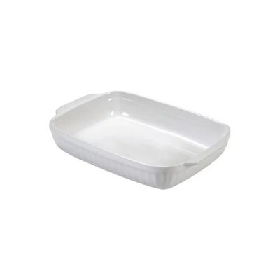 Guardini Pirofila Rettangolare in Ceramica Bianca 22 × 14 cm