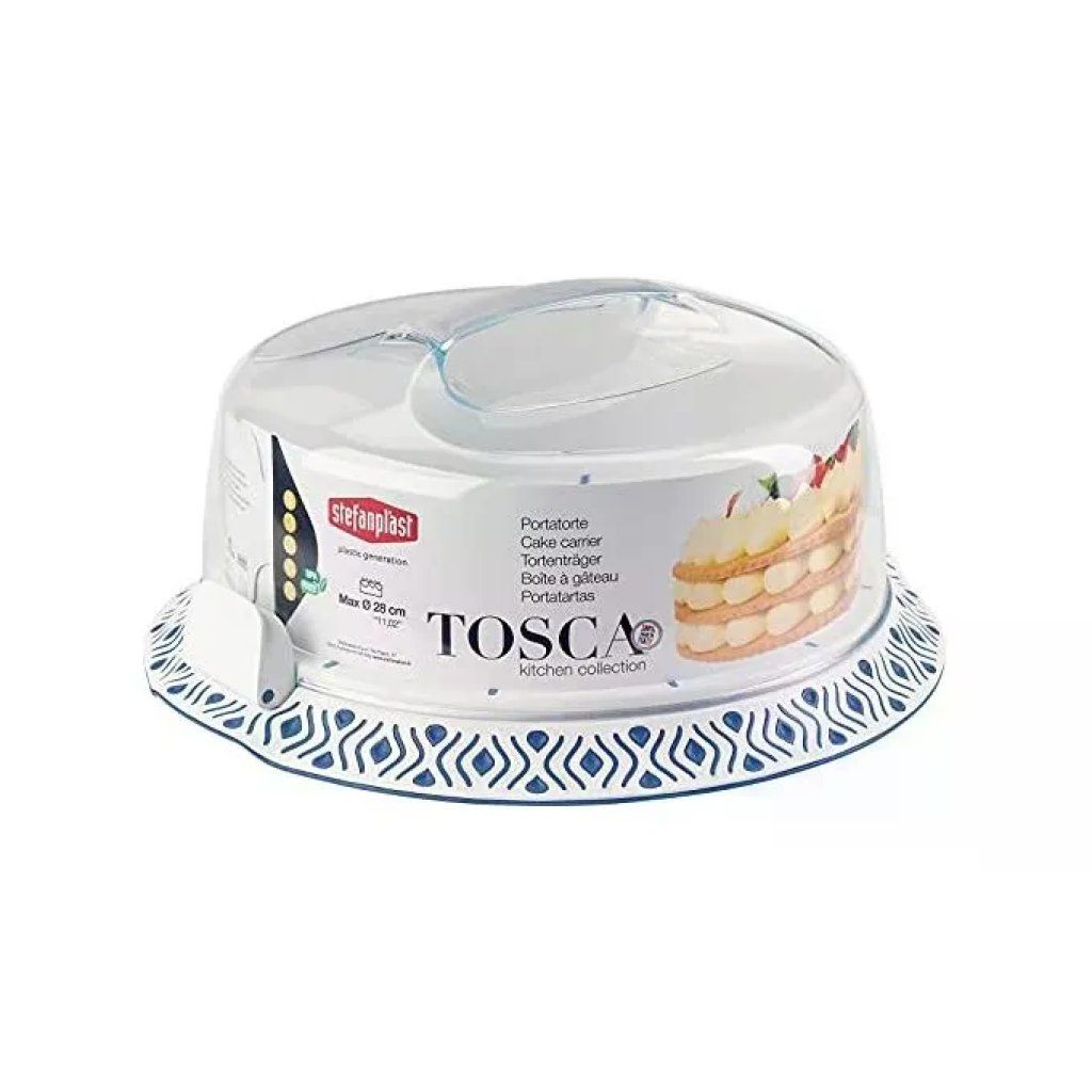 Stefanplast Porta Torta Tosca Bianco-Blu